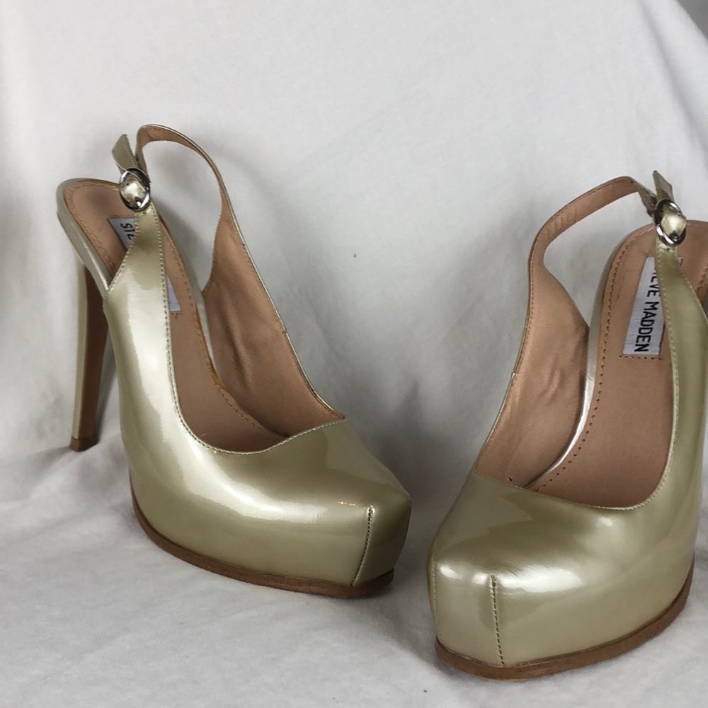 Steve Madden pearl colored heels